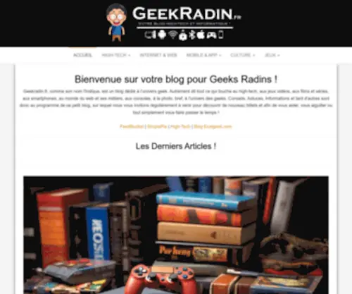 Geekradin.fr(Blog hightech et informatique) Screenshot