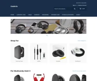 Geekriashop.com(Shop Headphones Case) Screenshot