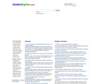 Geeksengine.com(Internet and Information Technology Resources) Screenshot