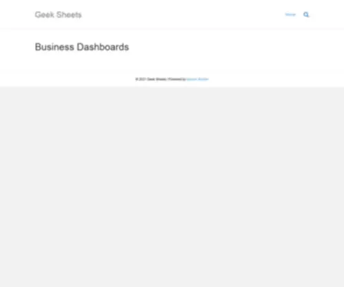 Geeksheets.net(Dashboards For Business) Screenshot