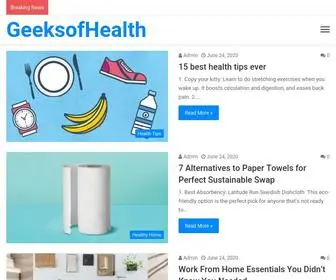 Geeksofhealth.com(Experts of Health at one place) Screenshot