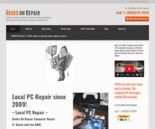 Geeksonrepair.com(Geeks On Repair) Screenshot