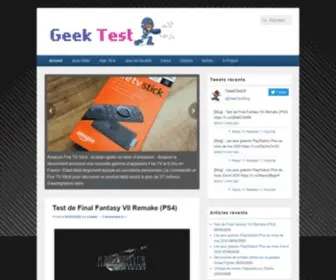 Geektest.fr(Blog jeux) Screenshot