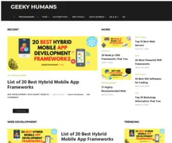 Geekyhumans.com(Geekyhumans) Screenshot