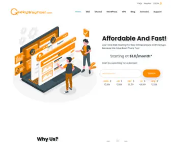 Geekywayhost.com(WordPress Hosting For $1.99/mo) Screenshot