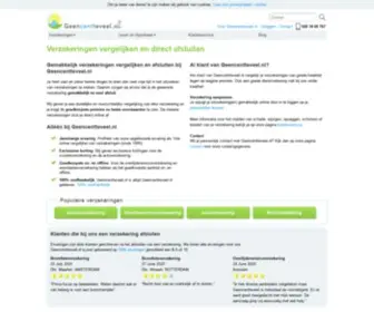 Geencentteveel.nl(Verzekeringen vergelijken en afsluiten voor 2021) Screenshot