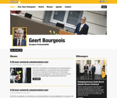 Geertbourgeois.be(Geert Bourgeois) Screenshot