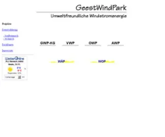 Geestwindpark.de(GeestWindPark Projekte) Screenshot