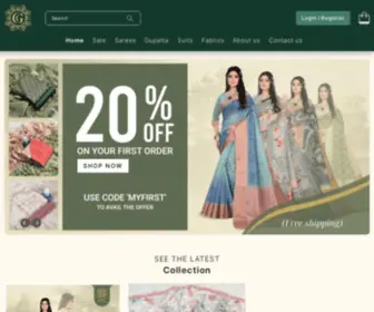 Geethacreation.com(Sarees and Dupatta) Screenshot