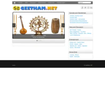 Geetham.net(Geetham Carnatic and Entertainment Source) Screenshot