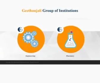 Geethanjaliinstitutions.com(Geethanjali Group of Institutions) Screenshot