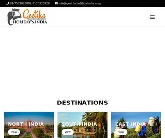 Geetikaholidaysindia.com(Every Day is Different) Screenshot