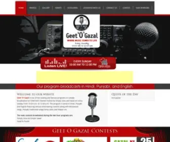 Geetogazal.com(Live AM Radio Station Geet‘O’Gazal) Screenshot
