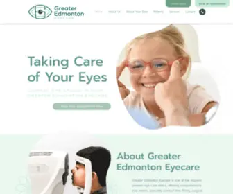 Geeyecare.com(Greater Edmonton Eyecare) Screenshot