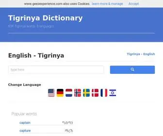 Geezexperience.com(Tigrinya Dictionary) Screenshot