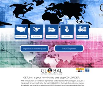 Gef-INC.com(Global Express Forwarding Inc) Screenshot