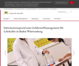 Gefahrstoffe-Schule-BW.de(Startseite) Screenshot