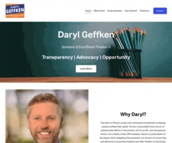 Geffkenforspokaneschoolboard.com(Daryl Geffken for Spokane School Board) Screenshot