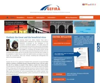 Gefira.org(Global Analysis from the European Perspective) Screenshot
