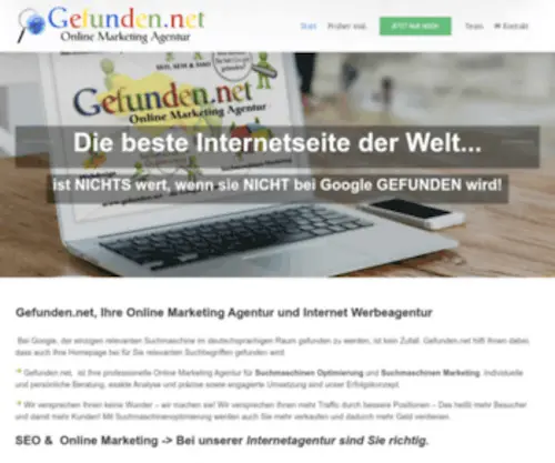 Gefunden.net(Online Marketing SEO Agentur) Screenshot