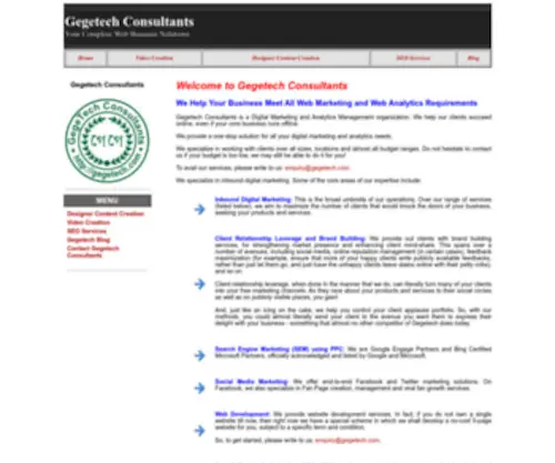 Gegetech.com(Gegetech Consultants) Screenshot