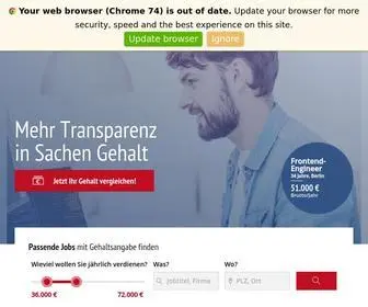 Gehaltsreporter.de(Mehr Transparenz in Sachen Gehalt) Screenshot