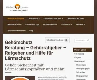 Gehoer-Ratgeber.de(ᐅ Gehörschutz und Lärmschutz) Screenshot