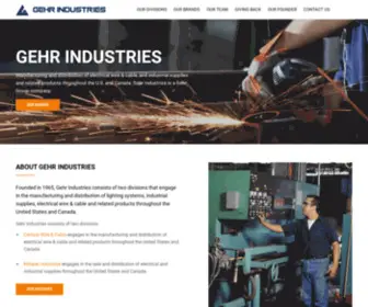 Gehrindustries.com(Electrical Wire & Cable Manufacturing & Distribution) Screenshot