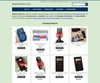 Geigercounters.com(Supplier of Geiger counters for the detection of radioactivity) Screenshot