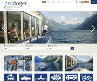 Geirangerfjord.no(Aktiviteter sightseeing turer med båt buss i geiranger) Screenshot