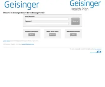 Geisinger-Secure.org(Geisinger secure email password authorization) Screenshot