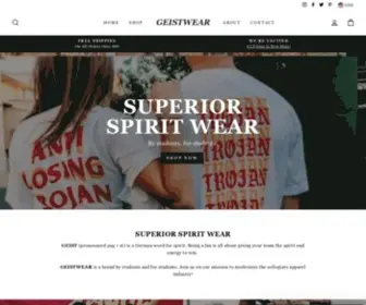 Geistwear.com(Shop Trendy College Apparel & Merchandise Geistwear) Screenshot