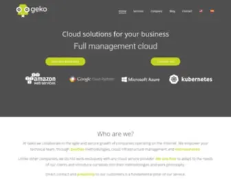 Geko.cloud(Cloud and DevOps Provider expert on Internet projects. We take care of your infrastructure) Screenshot