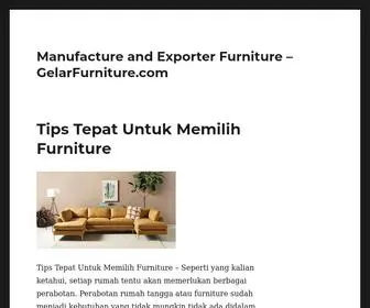 Gelarfurniture.com(Manufacture and Exporter Furniture) Screenshot