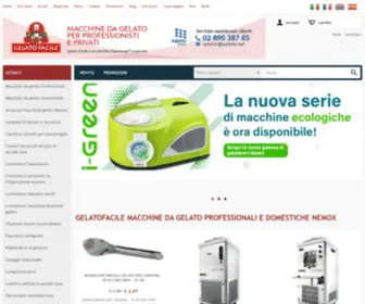 Gelatofacile.it(Macchine da Gelato Nemox Professionali con trasporto gratuito) Screenshot