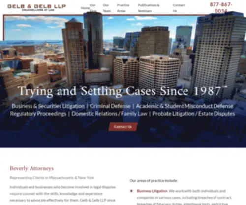 GelbGelb.com(Boston Trial Attorneys) Screenshot