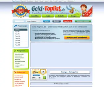 Geld-Toplist.de(Die besten Webseiten zum Geld verdienen mit Gratis & Kostenlos) Screenshot