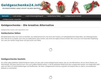 Geldgeschenke24.info(Geldgeschenke ganz leicht selber basteln) Screenshot