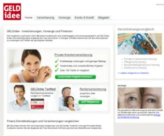 Geldidee.de(Versicherungen und Vorsorge) Screenshot