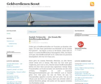 Geldverdienen-Scout.de(Geld verdienen im Internet und Internetmarketing) Screenshot