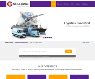 Gelogistics.in(GE Logistics) Screenshot