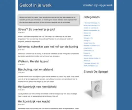 Geloofinjewerk.nl(Geloof in je werk) Screenshot