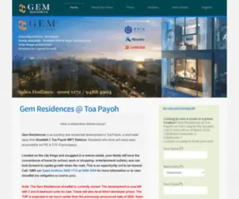 Gem-Residences-SG.com(Gem Residences Official website) Screenshot