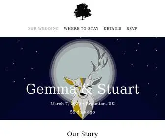 Gemandstu.com(Gemma Hall and Stuart McAlpine's Wedding Website) Screenshot