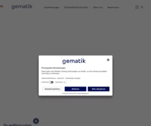 Gematik.de(Die gematik trägt die gesamtverantwortung für die telematikinfrastruktur (ti)) Screenshot