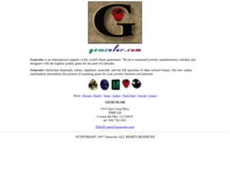 Gemcolor.com(Finest gemstones) Screenshot