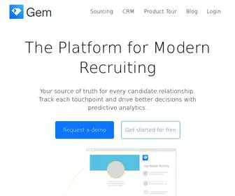 Gem.com(Recruiting CRM) Screenshot