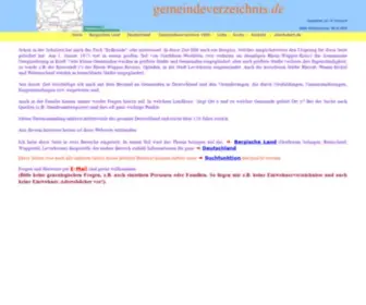 Gemeindeverzeichnis.de(Startseite) Screenshot