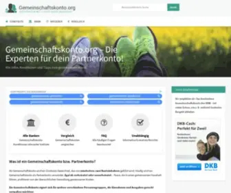 Gemeinschaftskonto.org(ALLE Infos & Tipps zum gemeinsamen Konto) Screenshot