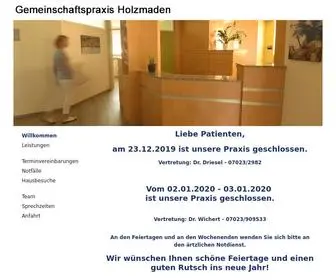 Gemeinschaftspraxis-Holzmaden.de(Willkommen) Screenshot